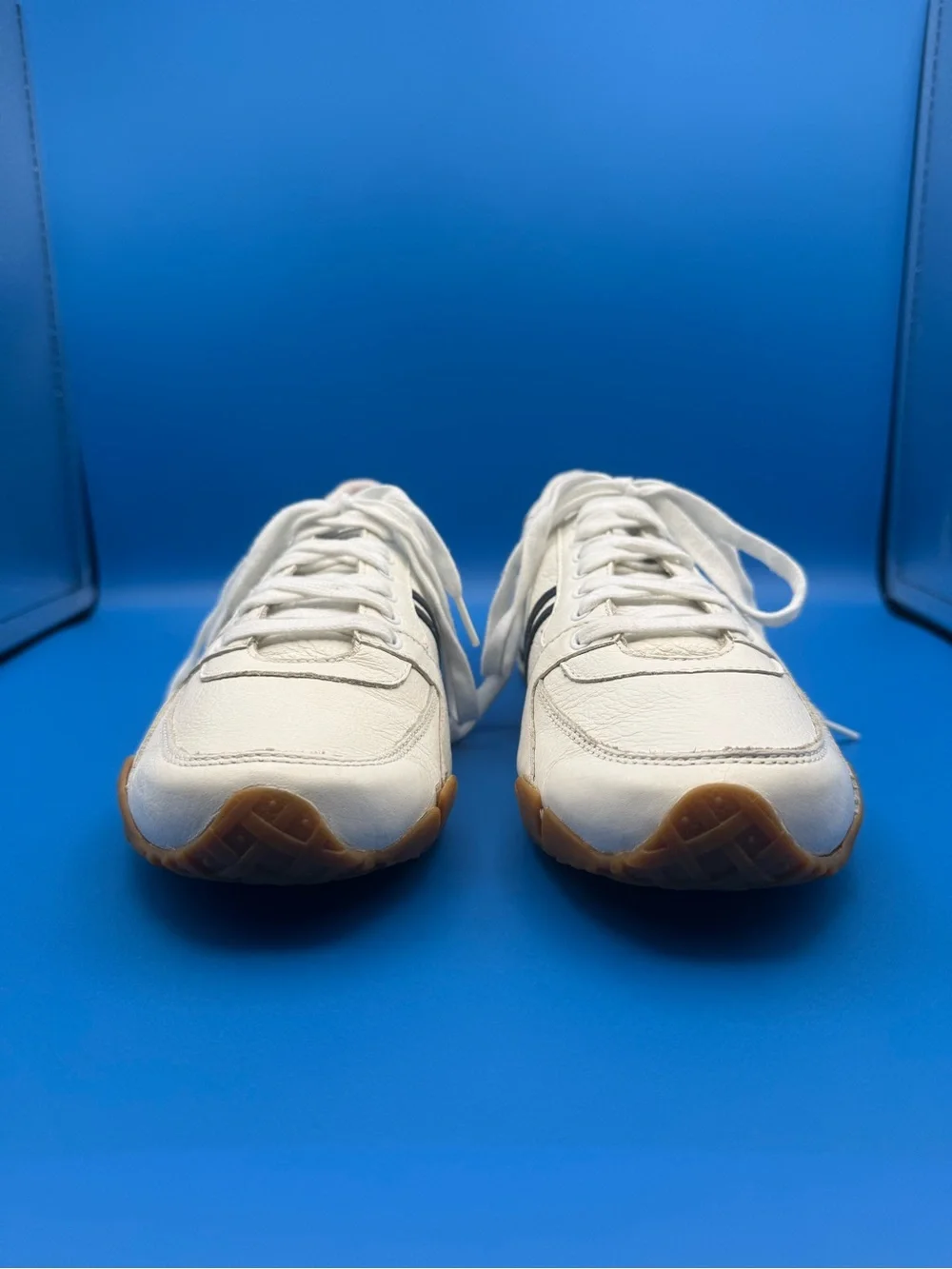Diesel Barner White Leather Sneaker Bundle Sz 8.5